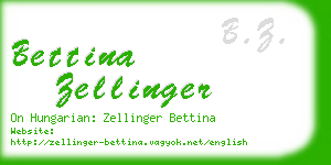 bettina zellinger business card